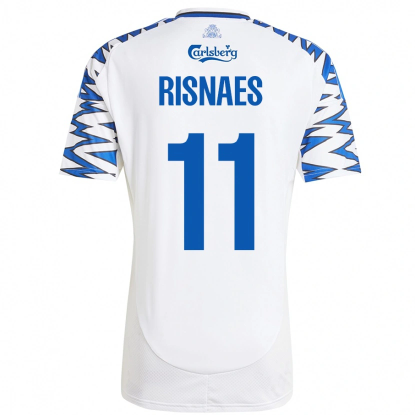 Danxen Herren Roberto Risnaes #11 Weiß Himmelblau Heimtrikot Trikot 2024/25 T-Shirt Schweiz