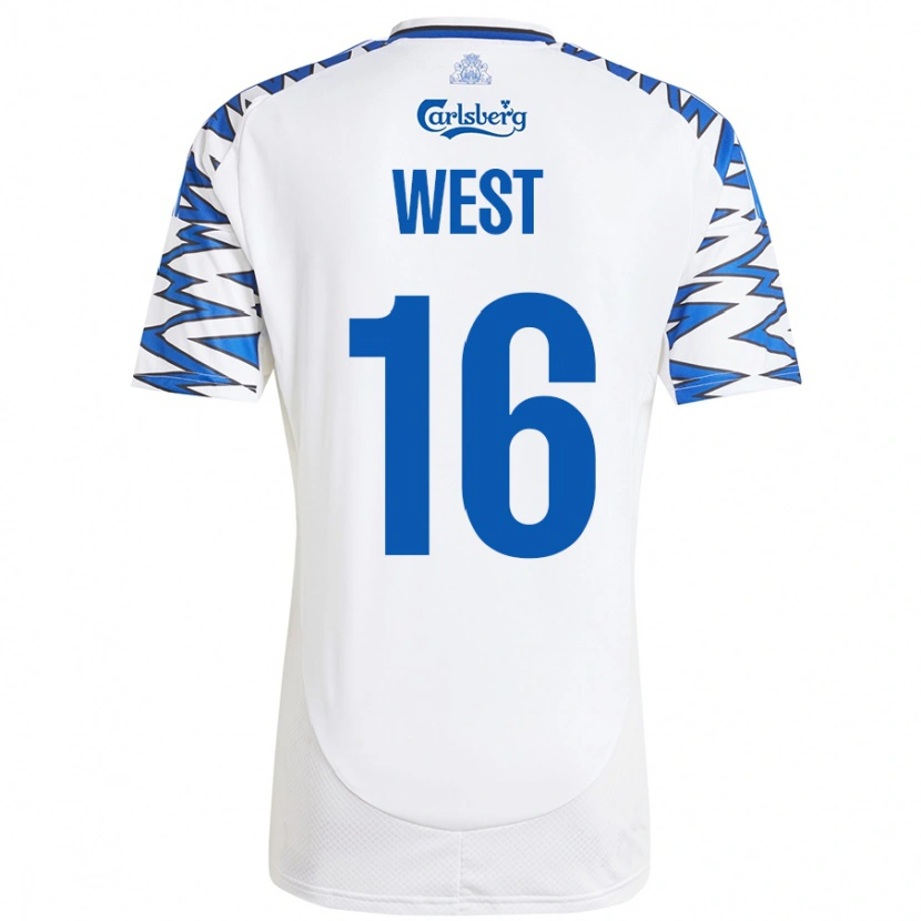 Danxen Herren Liam West #16 Weiß Himmelblau Heimtrikot Trikot 2024/25 T-Shirt Schweiz