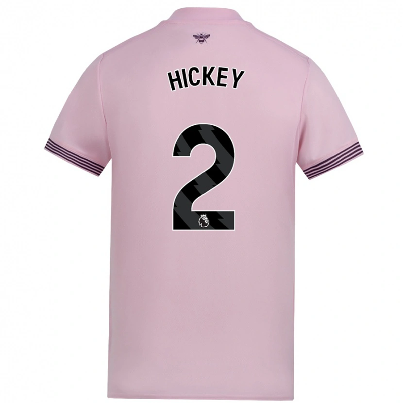 Danxen Herren Aaron Hickey #2 Rosa Auswärtstrikot Trikot 2024/25 T-Shirt Schweiz