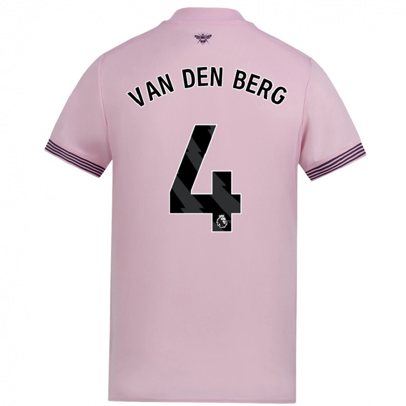 Danxen Herren Sepp Van Den Berg #4 Rosa Auswärtstrikot Trikot 2024/25 T-Shirt Schweiz