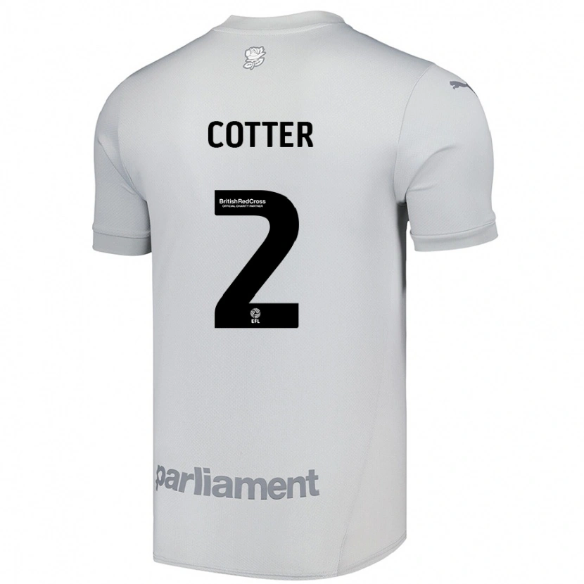 Danxen Herren Barry Cotter #2 Silbergrau Auswärtstrikot Trikot 2024/25 T-Shirt Schweiz