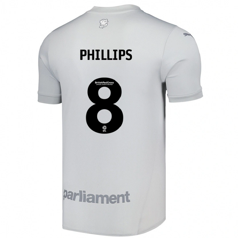 Danxen Herren Adam Phillips #8 Silbergrau Auswärtstrikot Trikot 2024/25 T-Shirt Schweiz