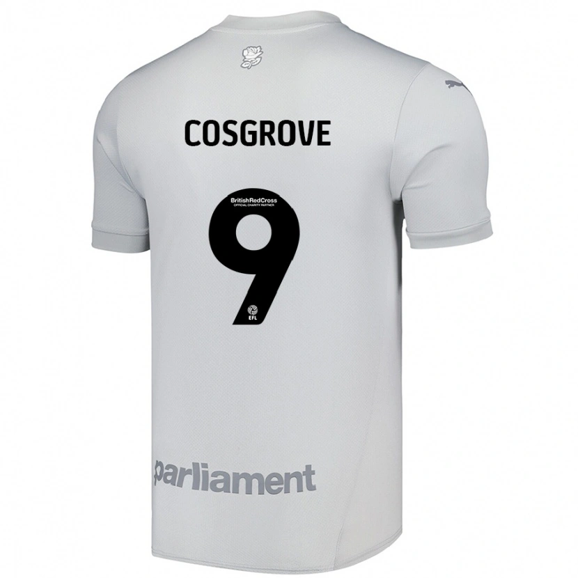 Danxen Herren Sam Cosgrove #9 Silbergrau Auswärtstrikot Trikot 2024/25 T-Shirt Schweiz