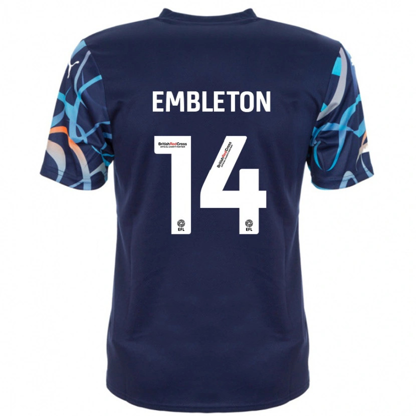 Danxen Herren Elliot Embleton #14 Marineblau Auswärtstrikot Trikot 2024/25 T-Shirt Schweiz