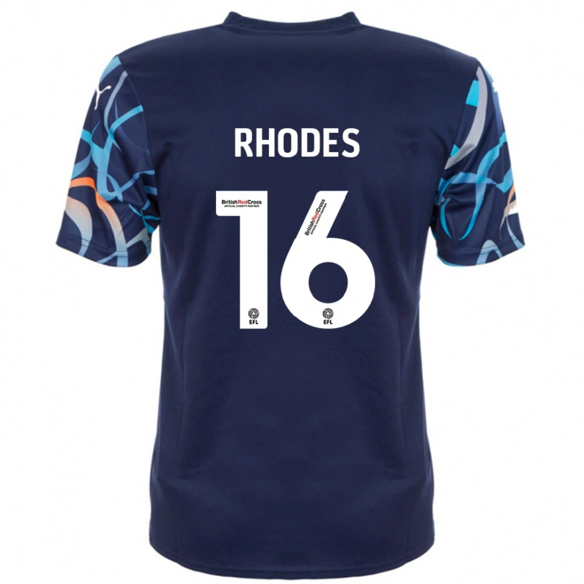 Danxen Herren Jordan Rhodes #16 Marineblau Auswärtstrikot Trikot 2024/25 T-Shirt Schweiz