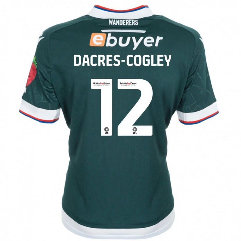 Danxen Herren Josh Dacres-Cogley #12 Dunkelgrün Auswärtstrikot Trikot 2024/25 T-Shirt Schweiz