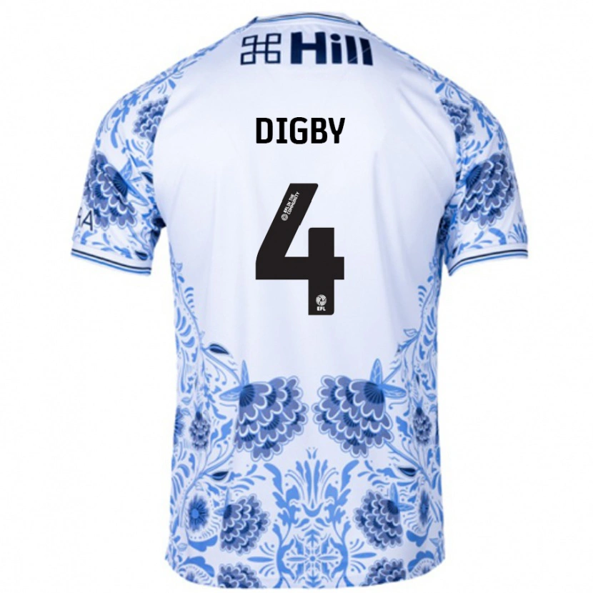 Danxen Herren Paul Digby #4 Weiß Blau Auswärtstrikot Trikot 2024/25 T-Shirt Schweiz