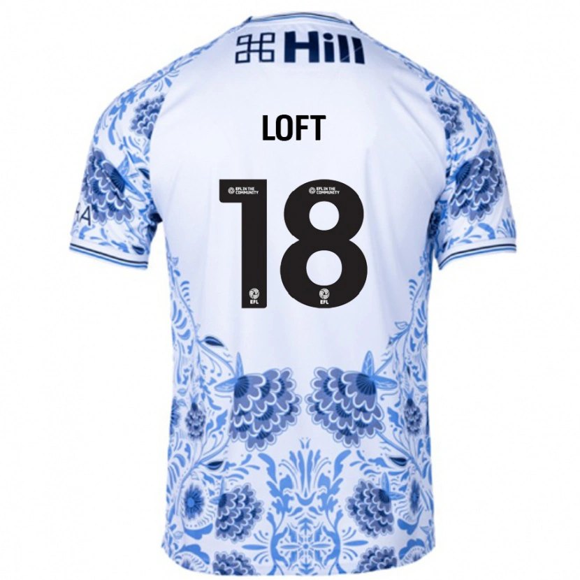 Danxen Herren Ryan Loft #18 Weiß Blau Auswärtstrikot Trikot 2024/25 T-Shirt Schweiz