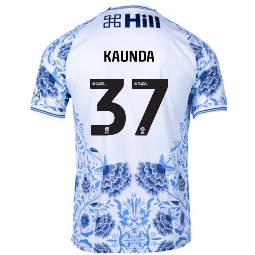 Danxen Herren Amaru Kaunda #37 Weiß Blau Auswärtstrikot Trikot 2024/25 T-Shirt Schweiz