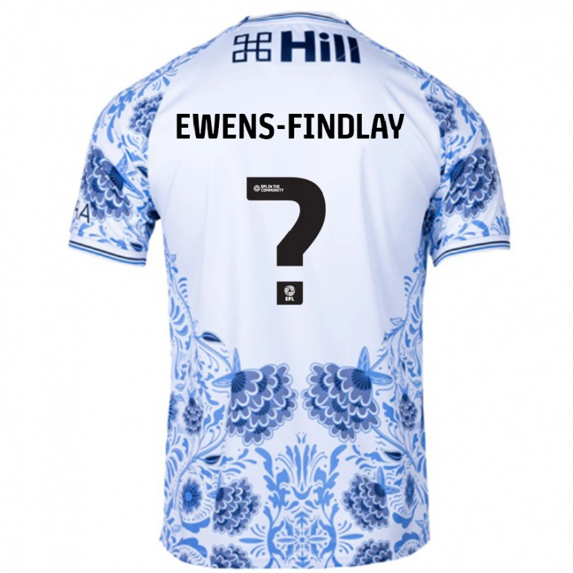 Danxen Herren Ty Ewens-Findlay #0 Weiß Blau Auswärtstrikot Trikot 2024/25 T-Shirt Schweiz