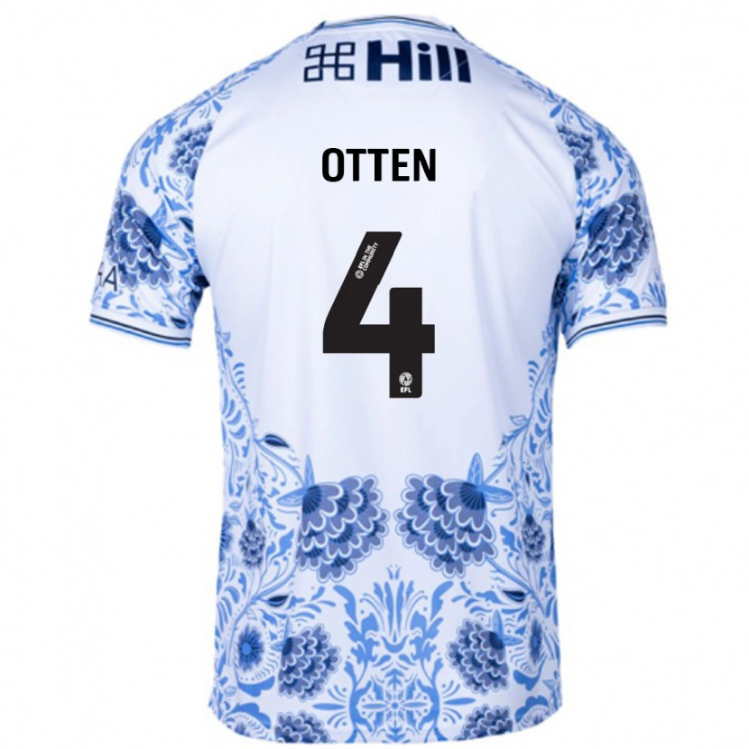 Danxen Herren Gisela Otten #4 Weiß Blau Auswärtstrikot Trikot 2024/25 T-Shirt Schweiz