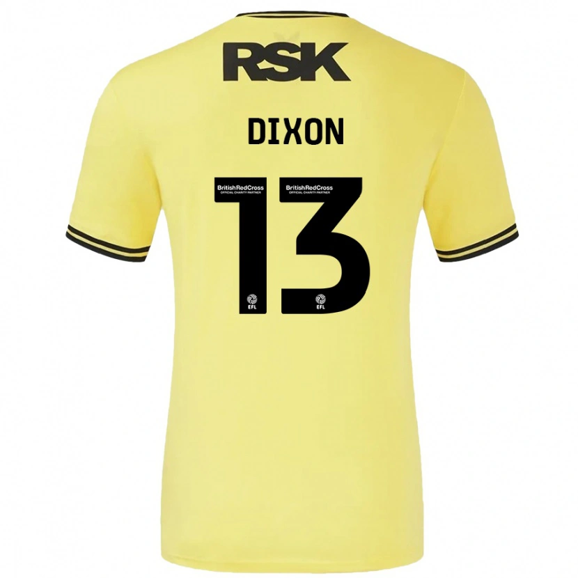 Danxen Herren Kaheim Dixon #13 Gelb Schwarz Auswärtstrikot Trikot 2024/25 T-Shirt Schweiz