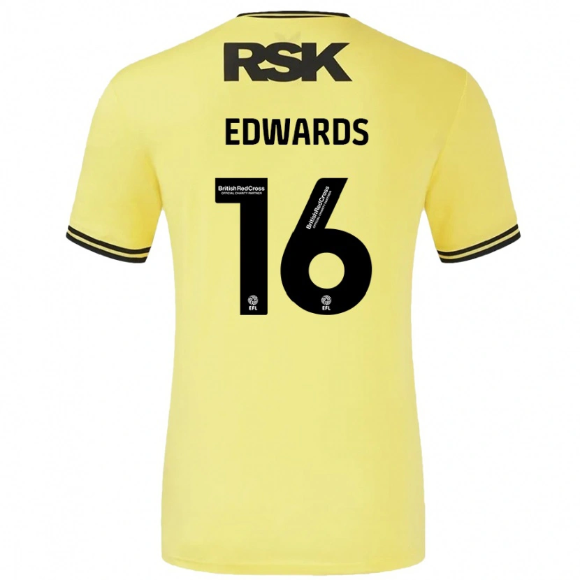 Danxen Herren Josh Edwards #16 Gelb Schwarz Auswärtstrikot Trikot 2024/25 T-Shirt Schweiz