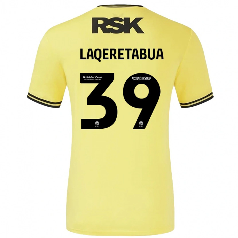 Danxen Herren Josh Laqeretabua #39 Gelb Schwarz Auswärtstrikot Trikot 2024/25 T-Shirt Schweiz