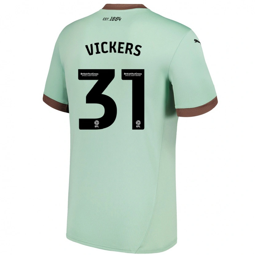 Danxen Herren Josh Vickers #31 Blassgrün Auswärtstrikot Trikot 2024/25 T-Shirt Schweiz