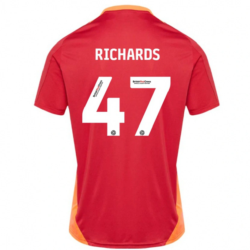 Danxen Herren Jake Richards #47 Blau Cremeweiß Auswärtstrikot Trikot 2024/25 T-Shirt Schweiz