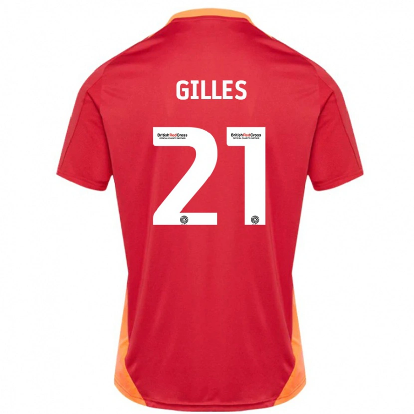 Danxen Herren Sophie Gilles #21 Blau Cremeweiß Auswärtstrikot Trikot 2024/25 T-Shirt Schweiz