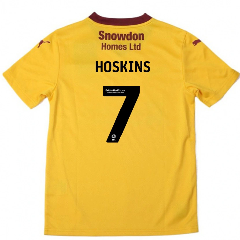 Danxen Herren Sam Hoskins #7 Orange Burgunderrot Auswärtstrikot Trikot 2024/25 T-Shirt Schweiz