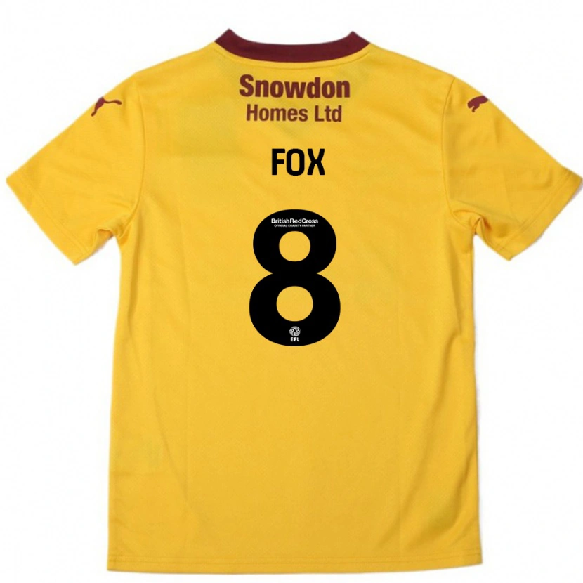 Danxen Herren Ben Fox #8 Orange Burgunderrot Auswärtstrikot Trikot 2024/25 T-Shirt Schweiz