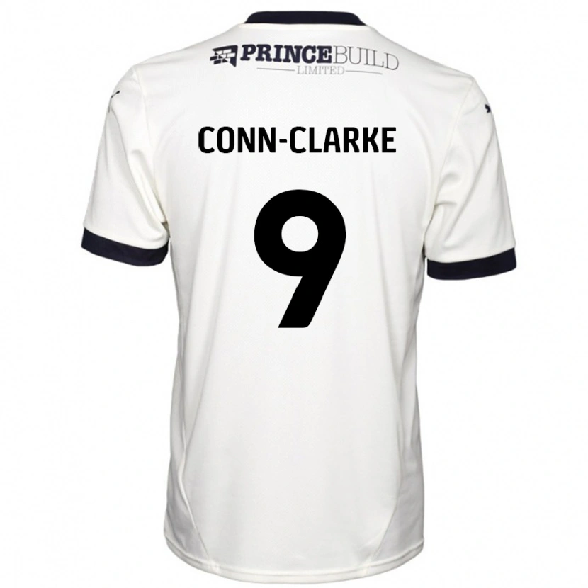 Danxen Herren Chris Conn-Clarke #9 Cremeweiß Schwarz Auswärtstrikot Trikot 2024/25 T-Shirt Schweiz