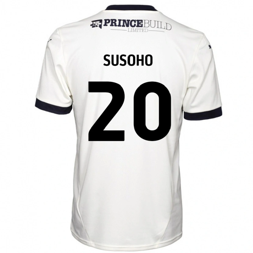 Danxen Herren Mahamadou Susoho #20 Cremeweiß Schwarz Auswärtstrikot Trikot 2024/25 T-Shirt Schweiz