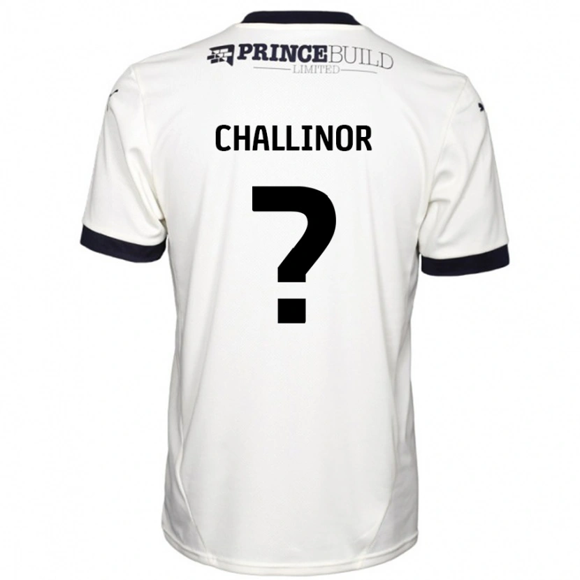 Danxen Herren Ben Challinor #0 Cremeweiß Schwarz Auswärtstrikot Trikot 2024/25 T-Shirt Schweiz