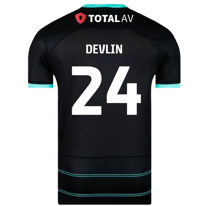 Danxen Herren Terry Devlin #24 Schwarz Auswärtstrikot Trikot 2024/25 T-Shirt Schweiz