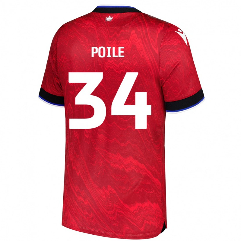 Danxen Herren Imogen Poile #34 Rot Schwarz Auswärtstrikot Trikot 2024/25 T-Shirt Schweiz