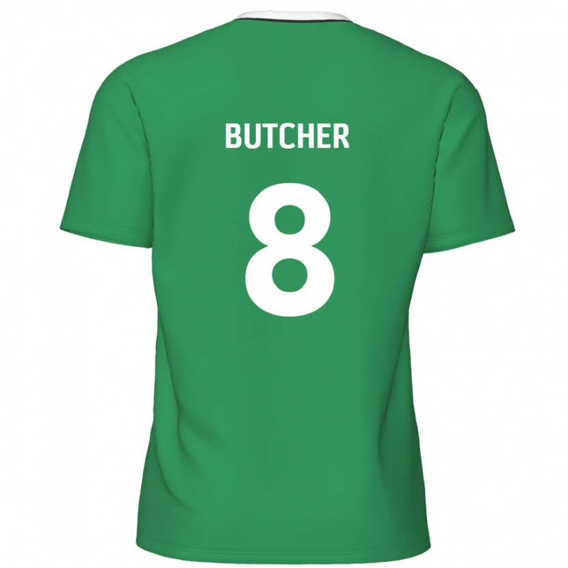 Danxen Herren Matt Butcher #8 Grün Weiße Streifen Auswärtstrikot Trikot 2024/25 T-Shirt Schweiz