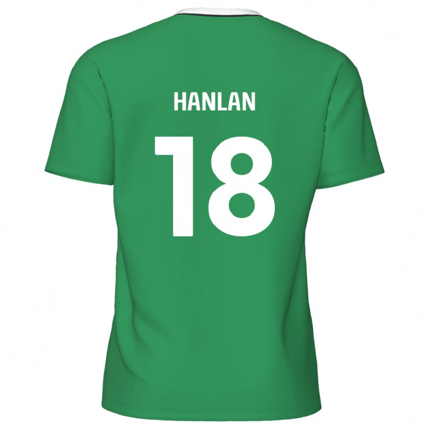 Danxen Herren Brandon Hanlan #18 Grün Weiße Streifen Auswärtstrikot Trikot 2024/25 T-Shirt Schweiz