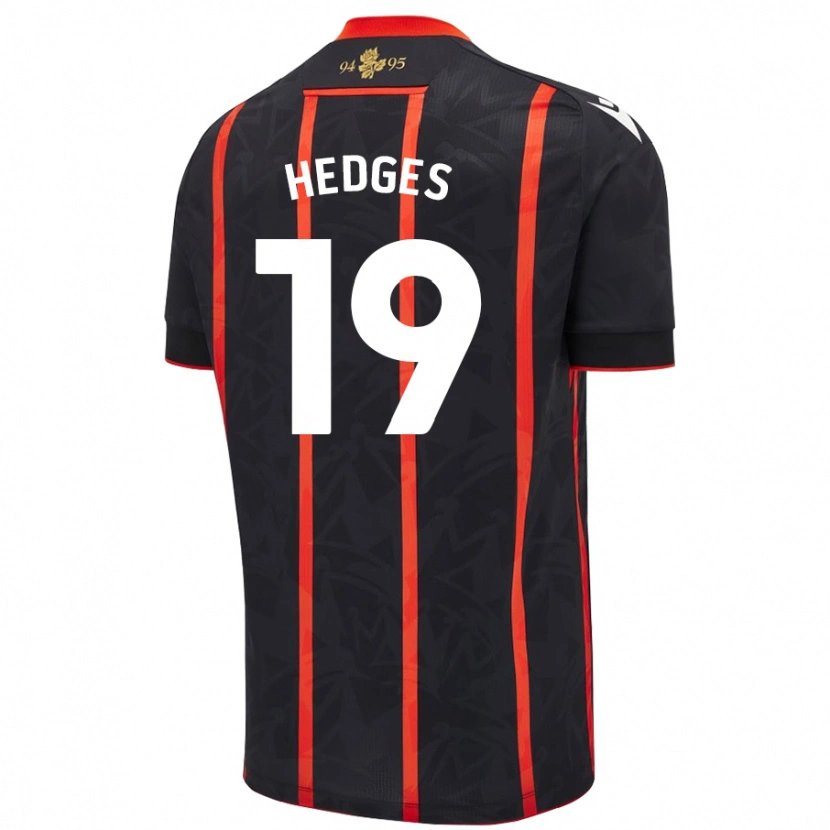 Danxen Herren Ryan Hedges #19 Schwarz Rot Auswärtstrikot Trikot 2024/25 T-Shirt Schweiz