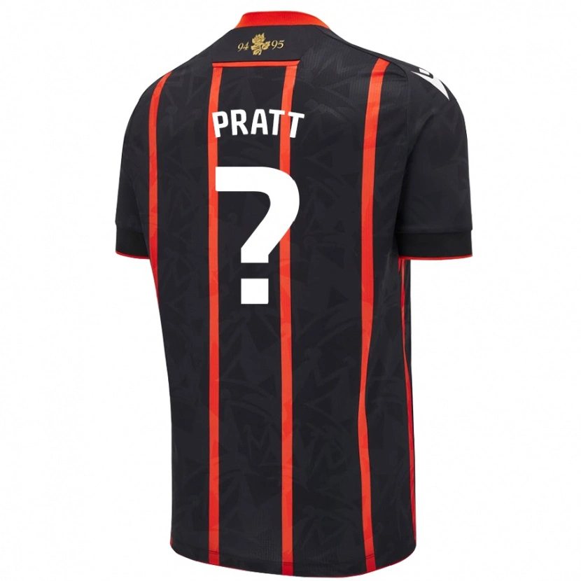 Danxen Herren George Pratt #0 Schwarz Rot Auswärtstrikot Trikot 2024/25 T-Shirt Schweiz