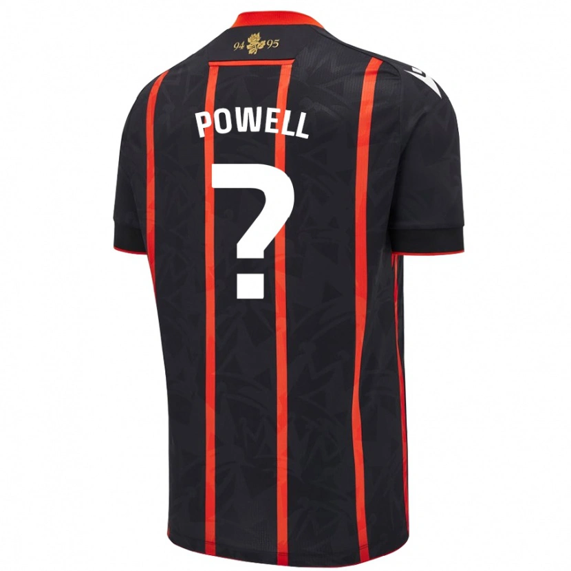 Danxen Herren Brandon Powell #0 Schwarz Rot Auswärtstrikot Trikot 2024/25 T-Shirt Schweiz