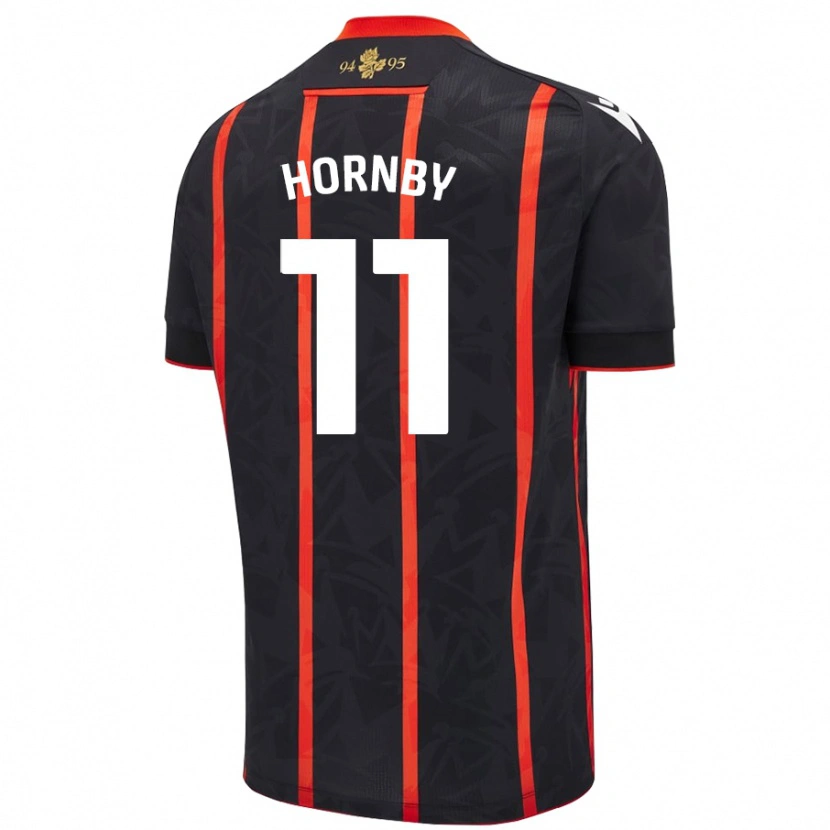 Danxen Herren Megan Hornby #11 Schwarz Rot Auswärtstrikot Trikot 2024/25 T-Shirt Schweiz