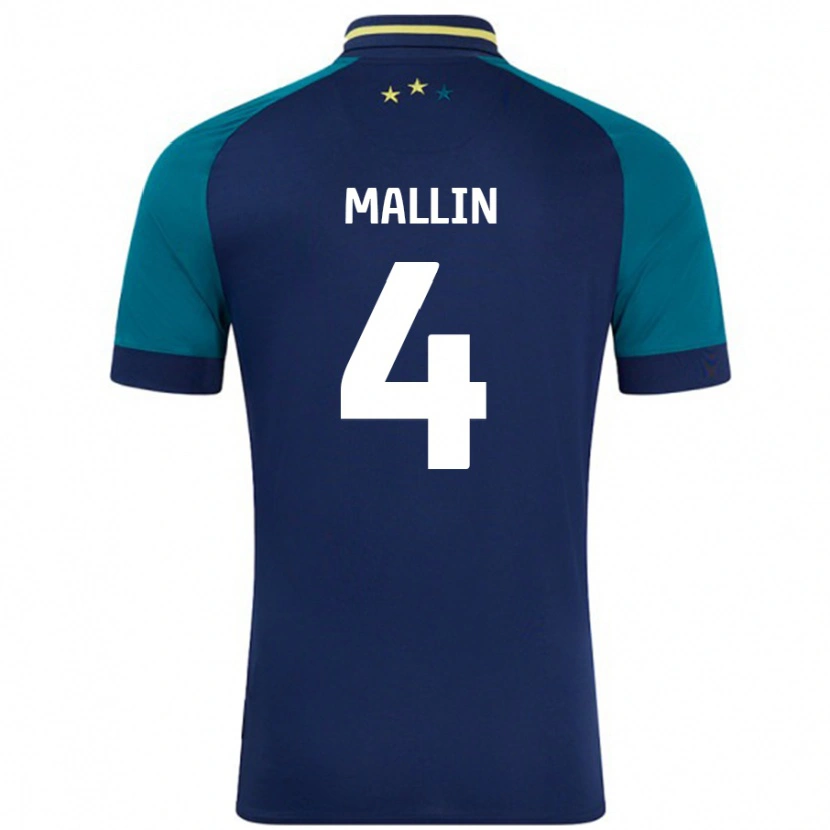 Danxen Herren Kate Mallin #4 Marine Dunkelgrün Auswärtstrikot Trikot 2024/25 T-Shirt Schweiz