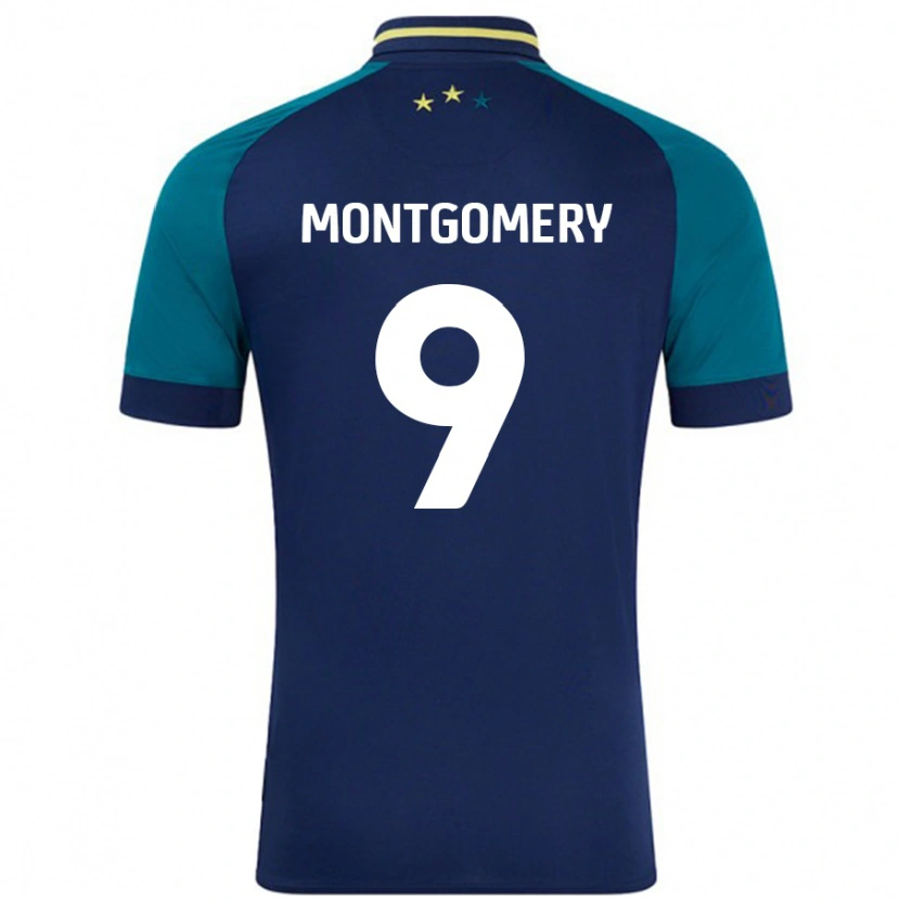 Danxen Herren Ria Montgomery #9 Marine Dunkelgrün Auswärtstrikot Trikot 2024/25 T-Shirt Schweiz