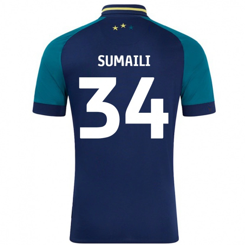 Danxen Herren Falone Sumaili #34 Marine Dunkelgrün Auswärtstrikot Trikot 2024/25 T-Shirt Schweiz