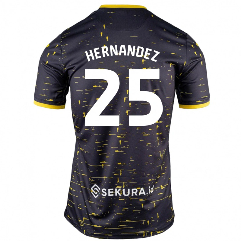 Danxen Herren Onel Hernández #25 Schwarz Gelb Auswärtstrikot Trikot 2024/25 T-Shirt Schweiz