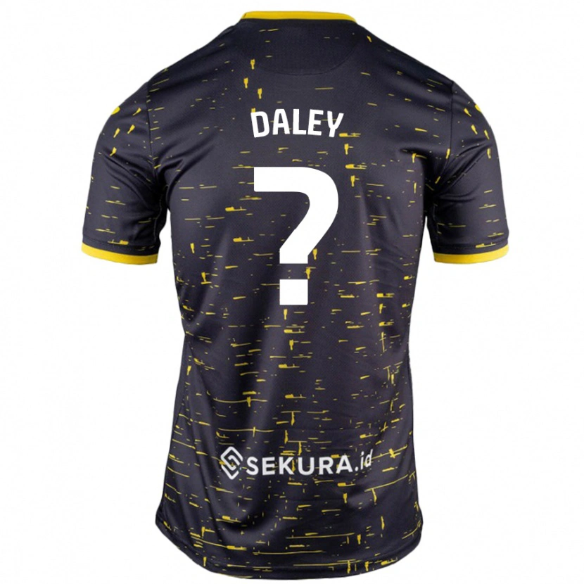 Danxen Herren Damari Daley #0 Schwarz Gelb Auswärtstrikot Trikot 2024/25 T-Shirt Schweiz