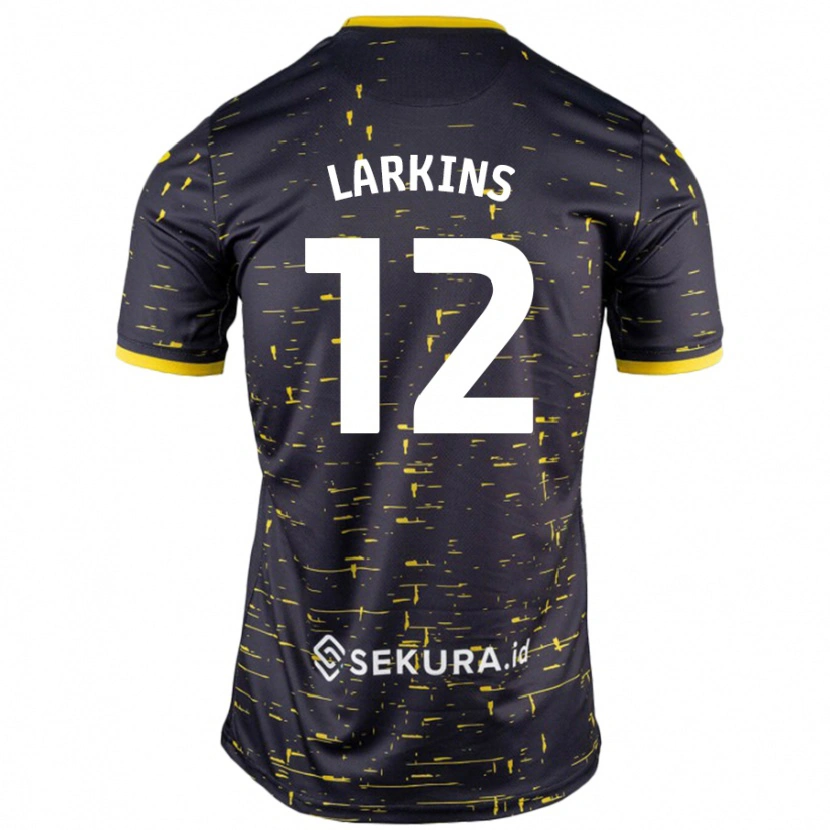 Danxen Herren Anna Larkins #12 Schwarz Gelb Auswärtstrikot Trikot 2024/25 T-Shirt Schweiz