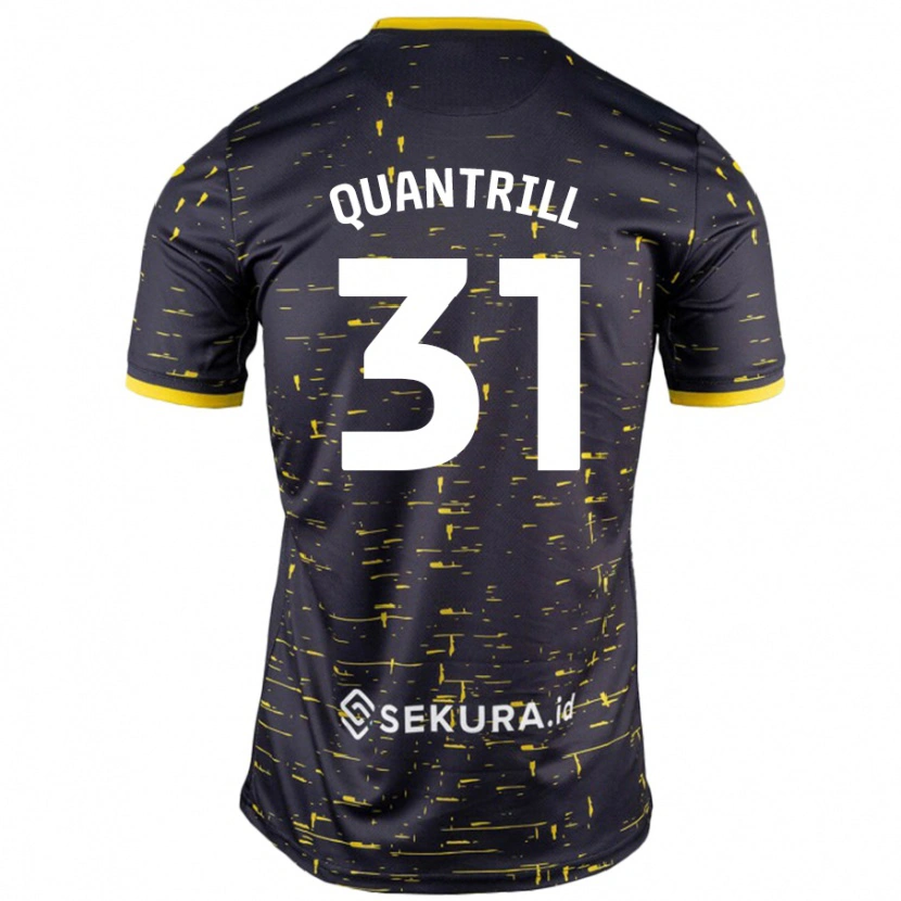 Danxen Herren Sarah Quantrill #31 Schwarz Gelb Auswärtstrikot Trikot 2024/25 T-Shirt Schweiz