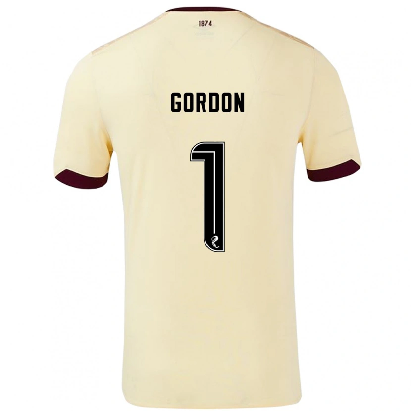 Danxen Herren Craig Gordon #1 Creme Burgunderrot Auswärtstrikot Trikot 2024/25 T-Shirt Schweiz