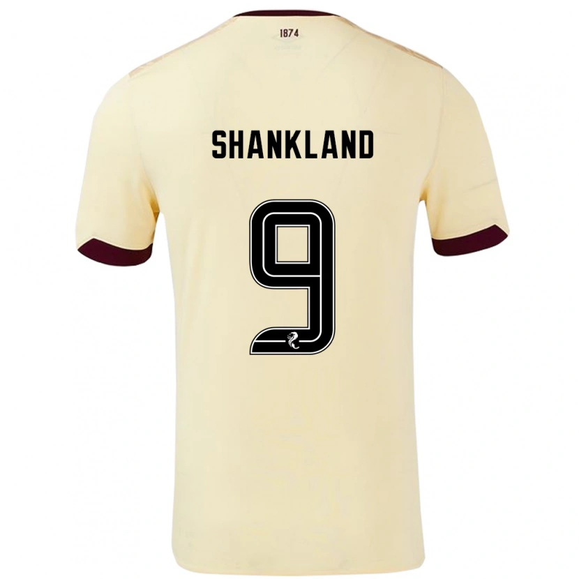 Danxen Herren Lawrence Shankland #9 Creme Burgunderrot Auswärtstrikot Trikot 2024/25 T-Shirt Schweiz