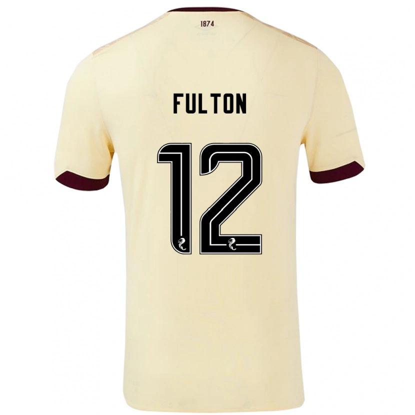 Danxen Herren Ryan Fulton #12 Creme Burgunderrot Auswärtstrikot Trikot 2024/25 T-Shirt Schweiz