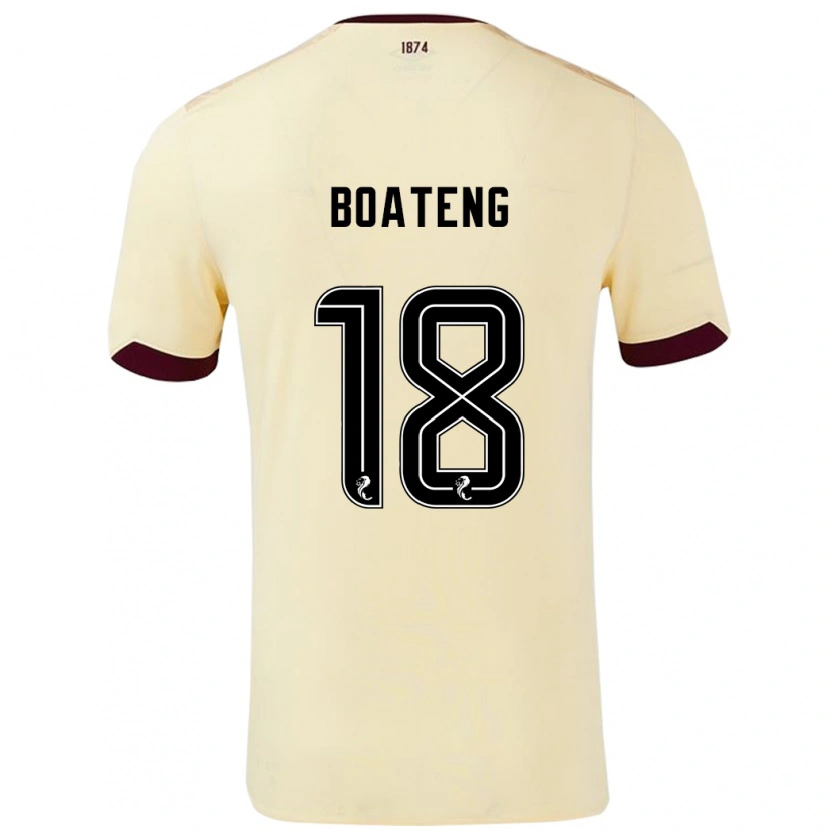 Danxen Herren Malachi Boateng #18 Creme Burgunderrot Auswärtstrikot Trikot 2024/25 T-Shirt Schweiz