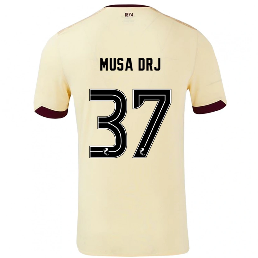 Danxen Herren Musa Drammeh #37 Creme Burgunderrot Auswärtstrikot Trikot 2024/25 T-Shirt Schweiz