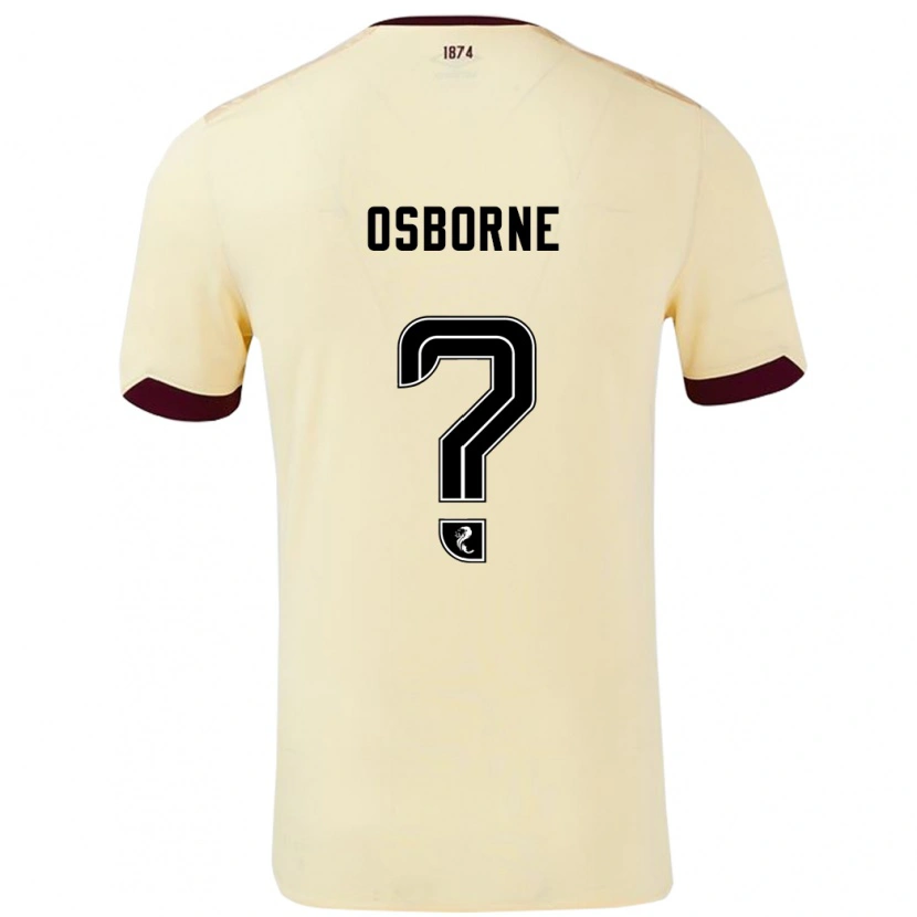 Danxen Herren Alfie Osborne #0 Creme Burgunderrot Auswärtstrikot Trikot 2024/25 T-Shirt Schweiz