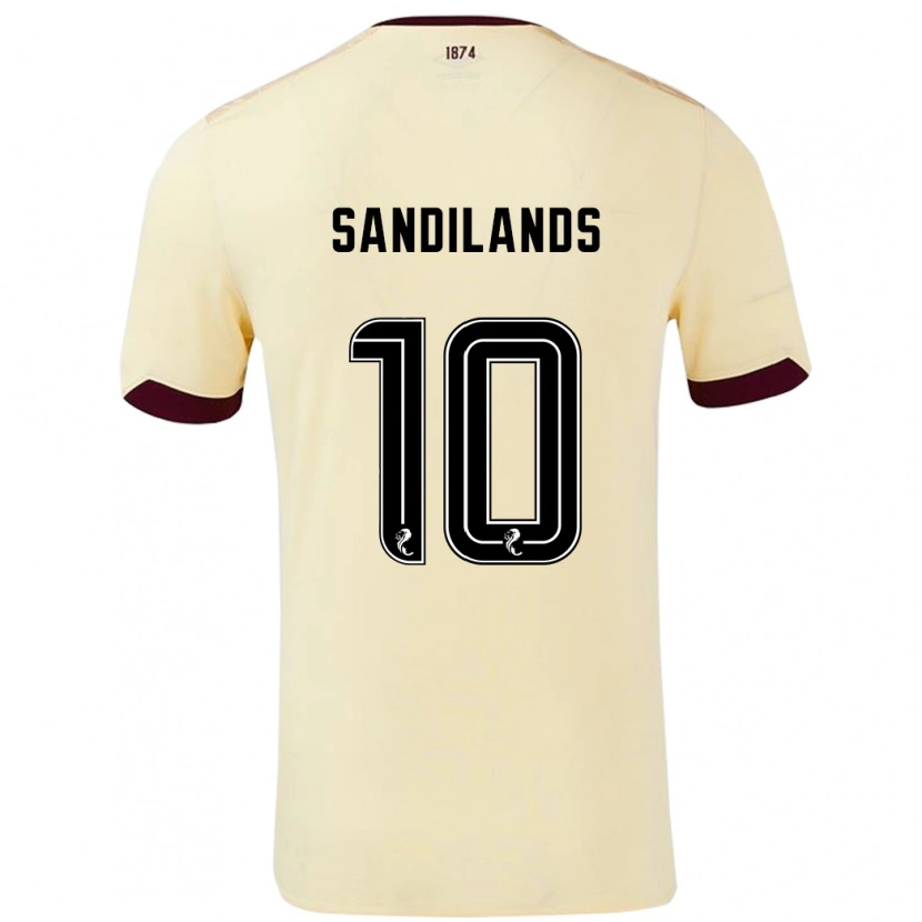 Danxen Herren Callum Sandilands #10 Creme Burgunderrot Auswärtstrikot Trikot 2024/25 T-Shirt Schweiz