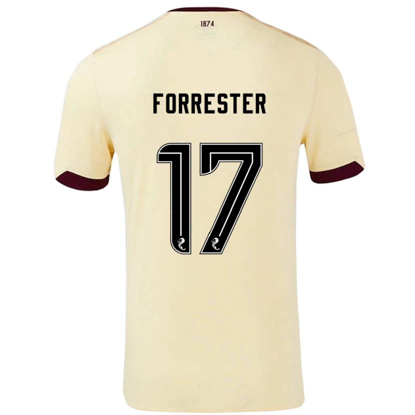 Danxen Herren Adam Forrester #17 Creme Burgunderrot Auswärtstrikot Trikot 2024/25 T-Shirt Schweiz