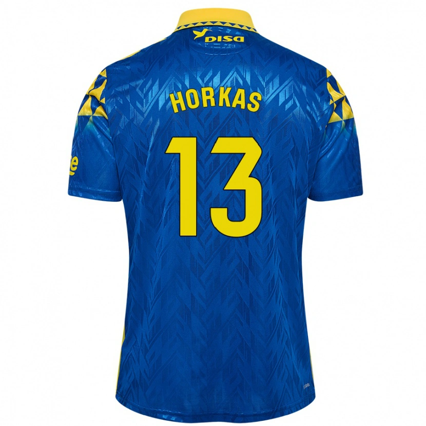 Danxen Herren Dinko Horkas #13 Blau Gelb Auswärtstrikot Trikot 2024/25 T-Shirt Schweiz